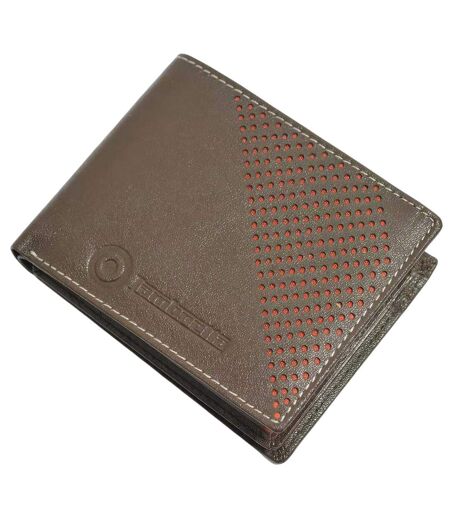 Portefeuille Motif/style Perforé Taille Unique Marron Foncé Mélange Lambretta