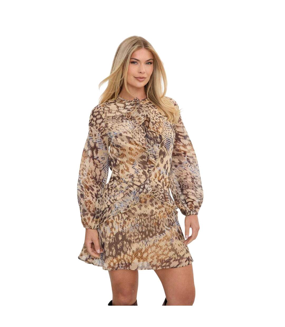 Robe Courte Motif/style Volanté Femme Marron I Saw It First-2