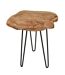 Table basse fait main en bois motif floral EHO