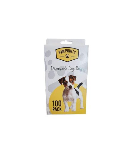Paw prints disposable doggy poop bags 100pk one size one colour Universal Textiles