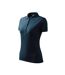 Womens/ladies Pique Polo Shirt Navy Blue Adler-2