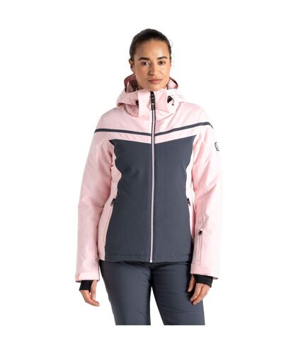 Blouson de ski flurry femme rose cristal / gris foncé Dare 2B