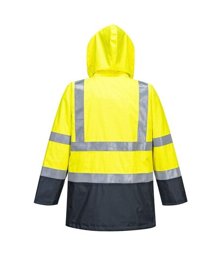 Portwest Mens Hi-Vis Bizflame Rain Multi-Norm Jacket (Yellow/Navy) - UTPW1092