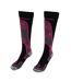 Chaussettes De Ski Motif/style Snowboard Adulte Noir Rose Salomon-1
