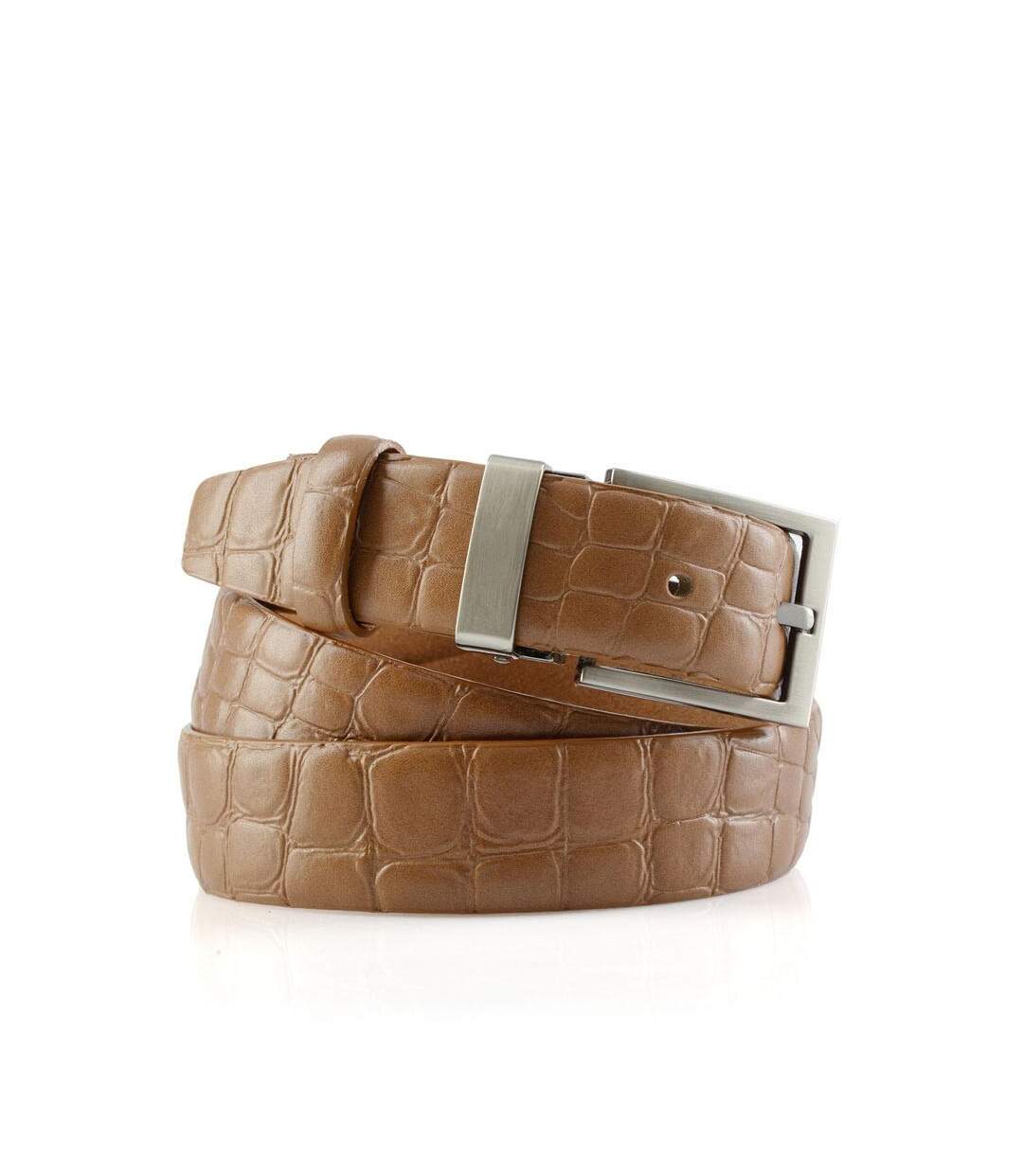 Ceinture Cuir Kroko – Taille ajustable  - Fabriqué en UE