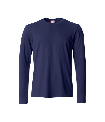 T-shirt Basic Homme Bleu Marine Foncé Clique