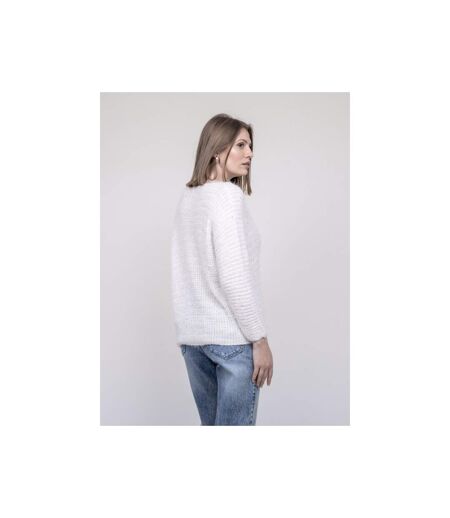 Pull col V maille chenille KRISTINA - Dona X Lisa