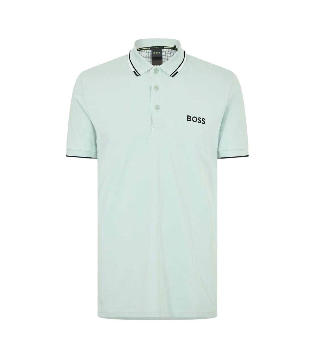 Mens Paddy Pro Cotton Pique Polo Shirt Turquoise Green Boss-2