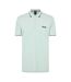 Mens Paddy Pro Cotton Pique Polo Shirt Turquoise Green Boss-2