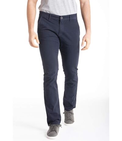 Pantalon chino stretch coupe droite ajustée LYRON bleu