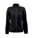 Womens/ladies Rocket Fleece Jacket Black Printer RED-1