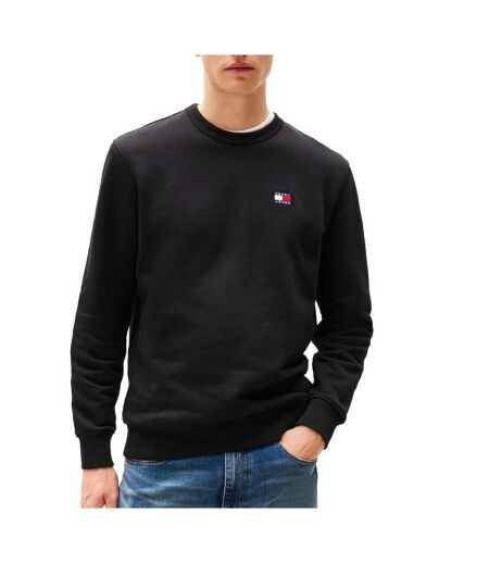 Sweat noir homme tommy hilfiger tjm reg badge