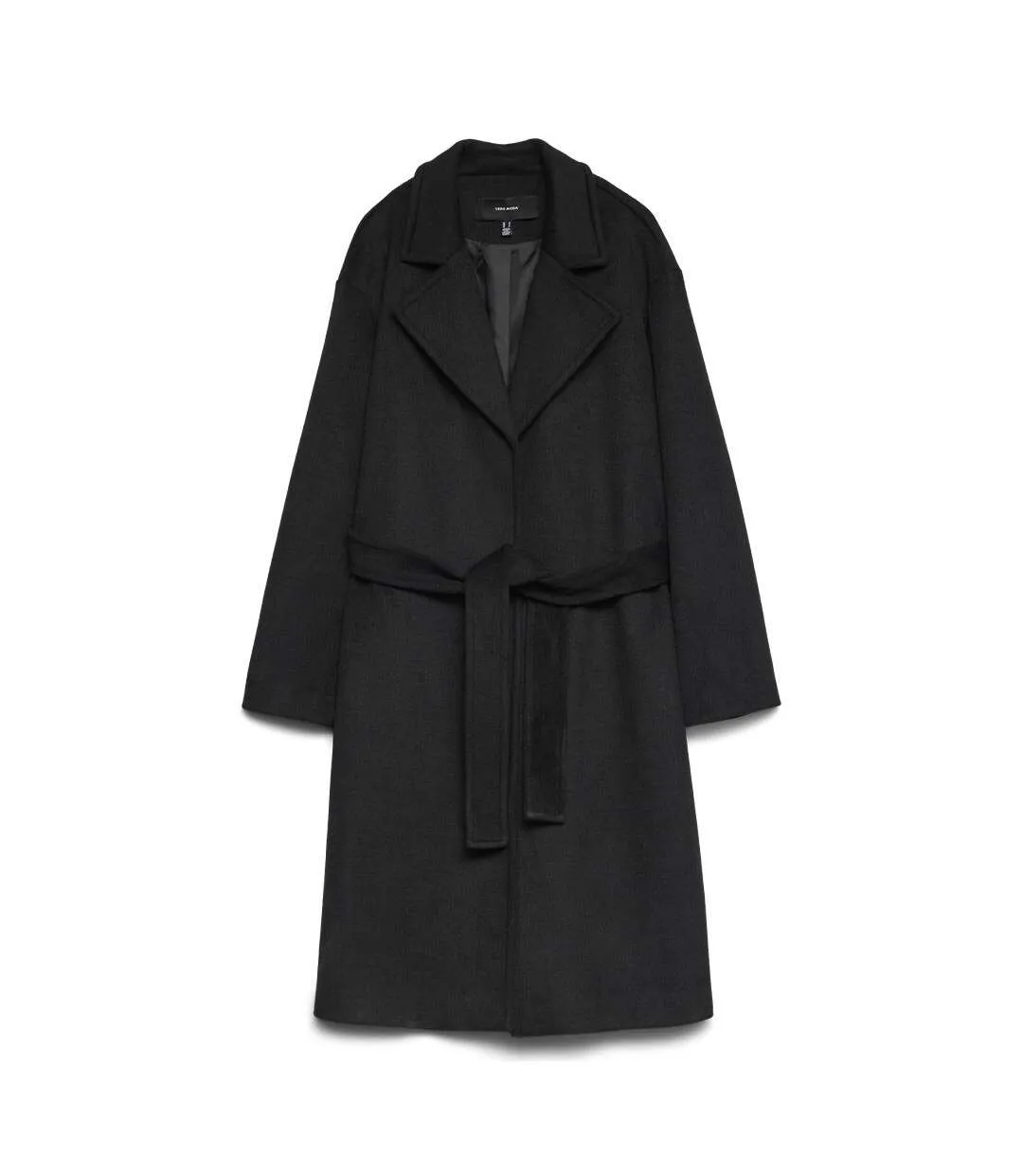 Manteau long noir femme vero moda vmamanda belt-2
