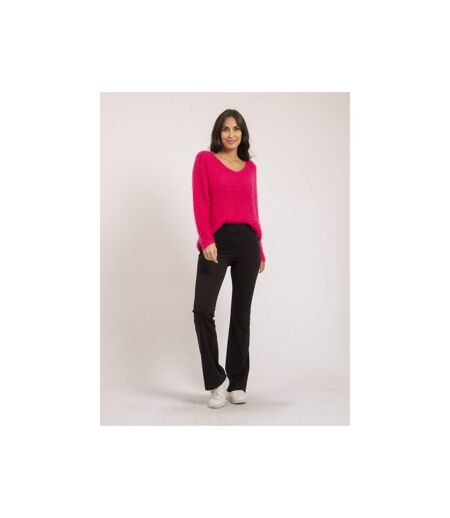 Pull col V maille chenille KRISTINA - Dona X Lisa