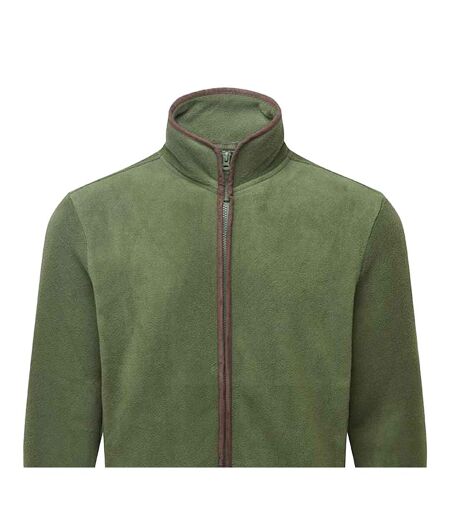 Veste polaire artisan homme vert kaki foncé / marron Premier