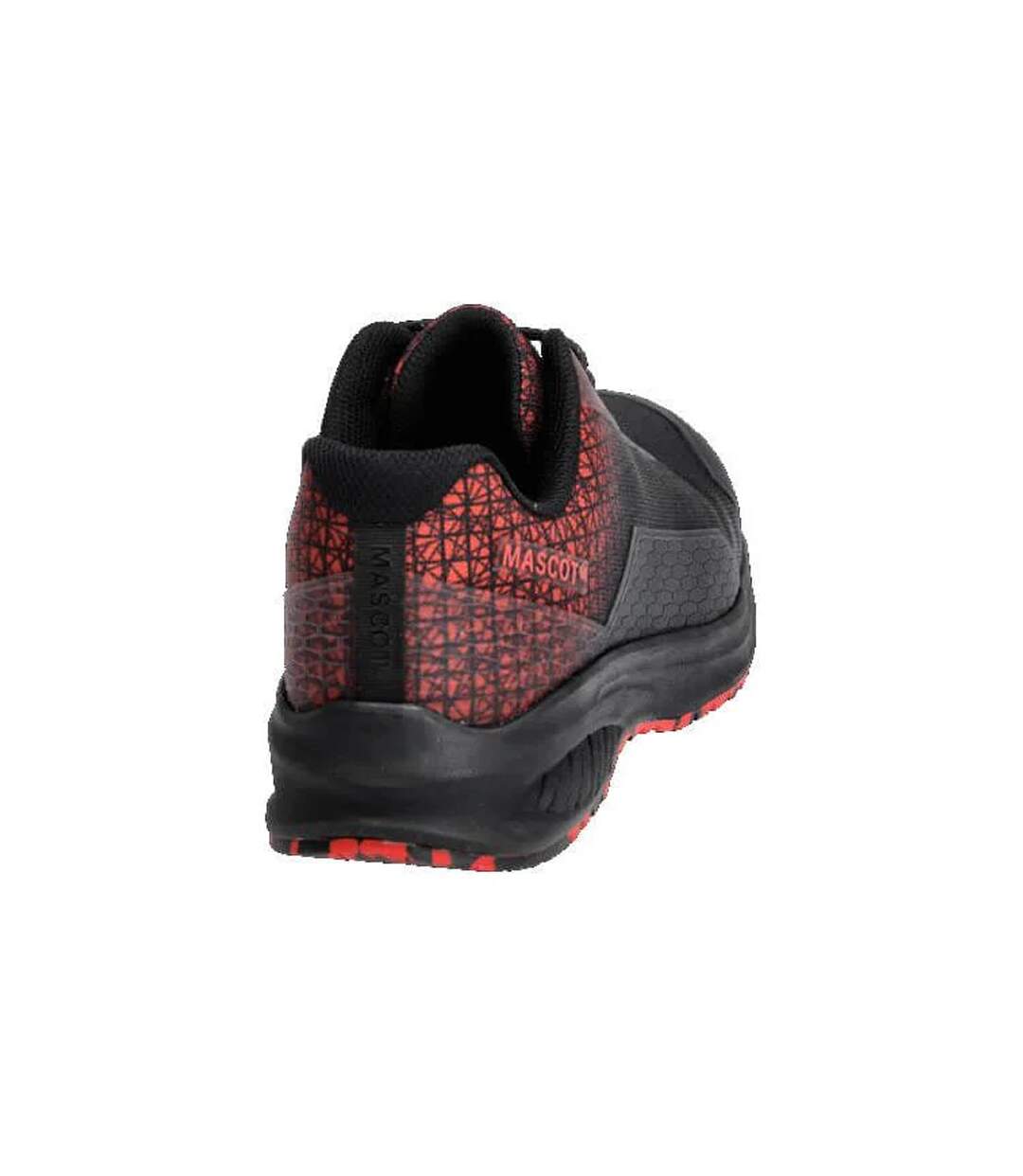 Womens/ladies Footwear Accelerate Safety Shoes Black Traffic Red Mascot-2