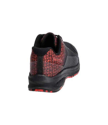 Womens/ladies Footwear Accelerate Safety Shoes Black Traffic Red Mascot