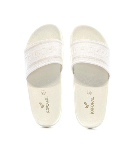 Claquettes beige femme kaporal tapioca