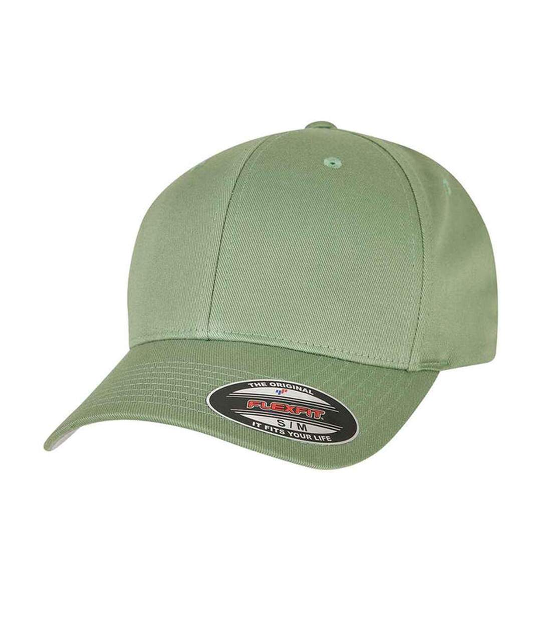 Casquette peignée wooly unisexe vert de gris foncé Flexfit-1