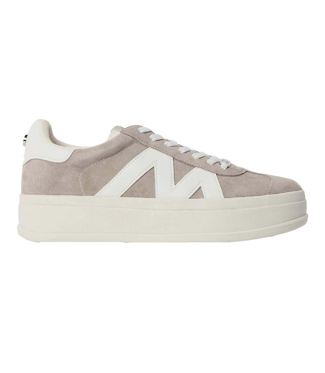 Womens/ladies Opponent Leather Trainers Grey Steve Madden-1