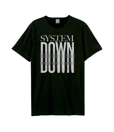 T-shirt Style System Of A Down Statue Ripples Adulte Noir Amplified