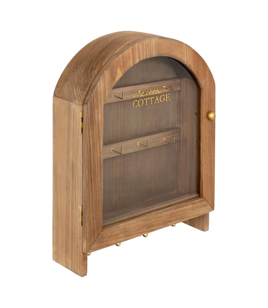 Boîte à Clés en Bois Roxie 28cm Marron-1