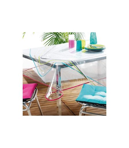 Nappe Cristal Garden 140x240cm Transparent & Blanc