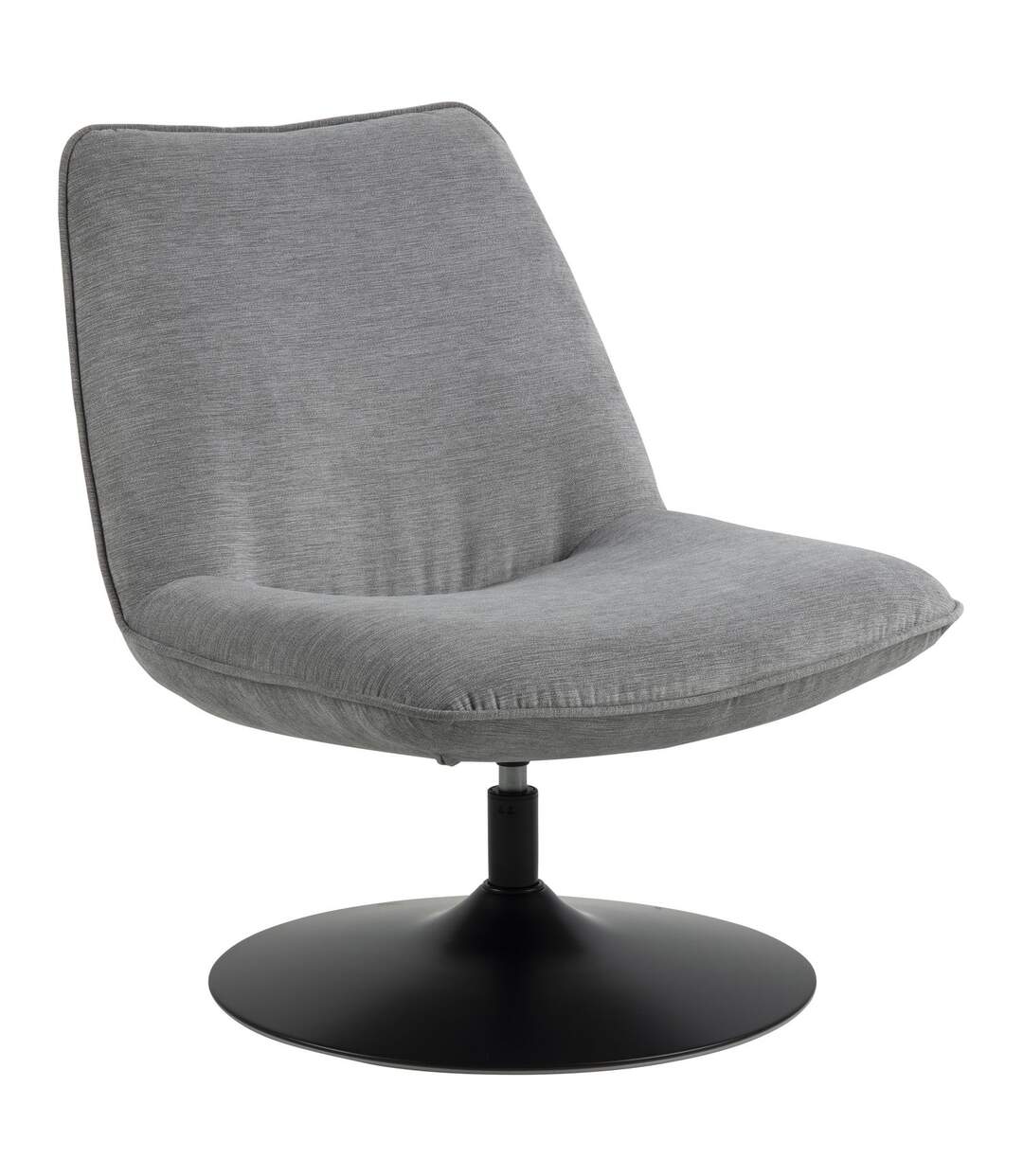 Fauteuil rembourré au style vintage - Gris et Noir-1