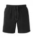 Mens Terrycloth Shorts Black Wombat-1