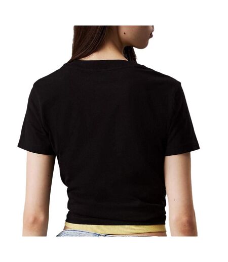 T-shirt noir femme calvin klein jeans monologo baby - m