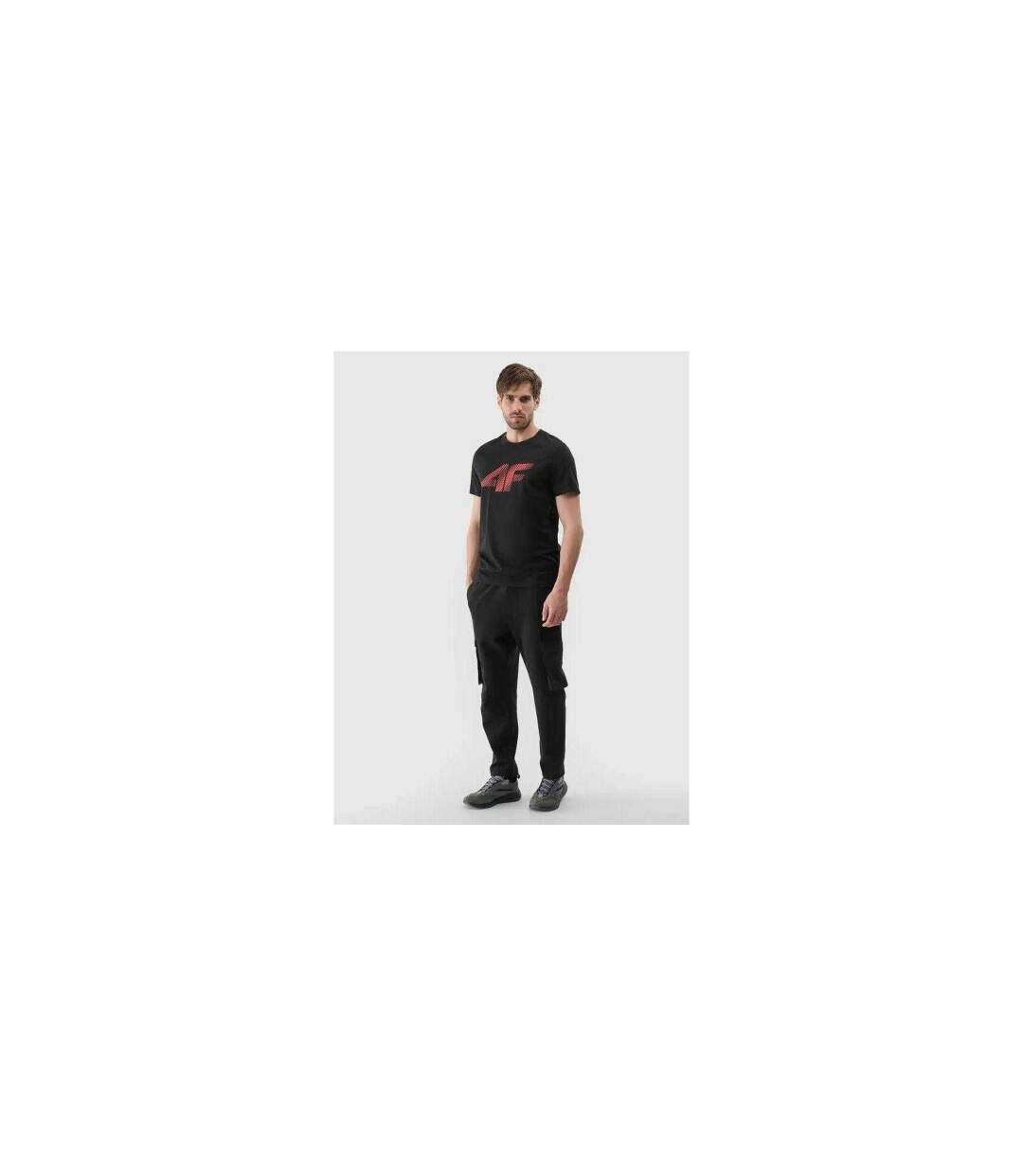 Mens Single Jersey T-shirt Black 4F-1
