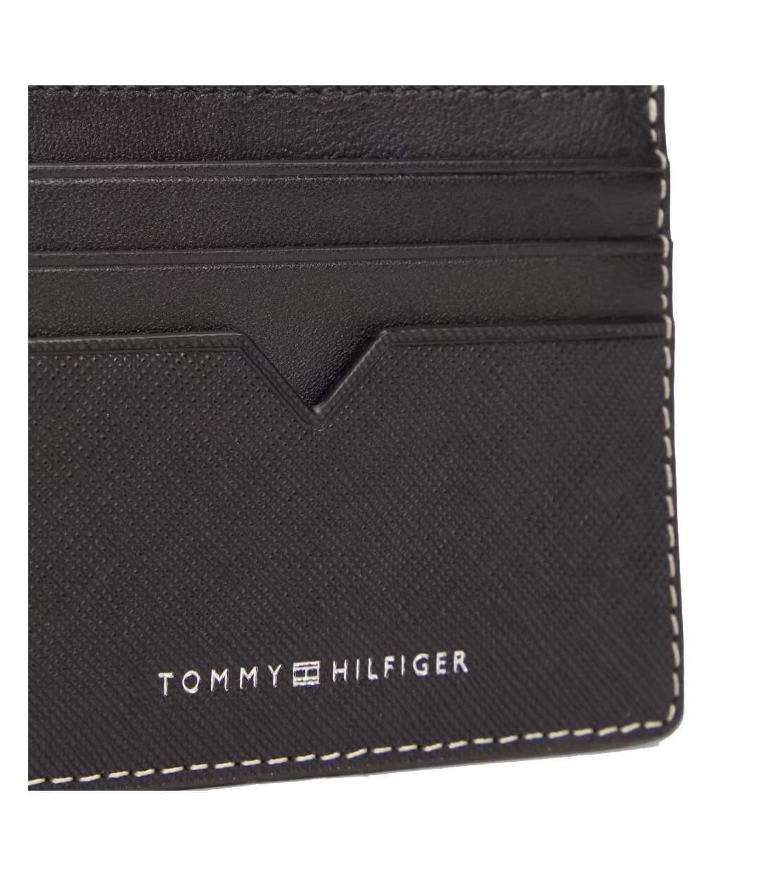 Portefeuille noir homme tommy hilfiger saffianos0-2