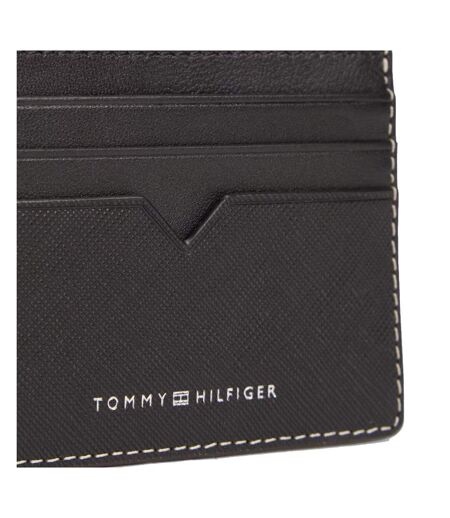 Portefeuille noir homme tommy hilfiger saffianos0