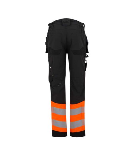 Pantalon De Travail Motif/style Haute-visibilité Homme Orange Noir Regatta