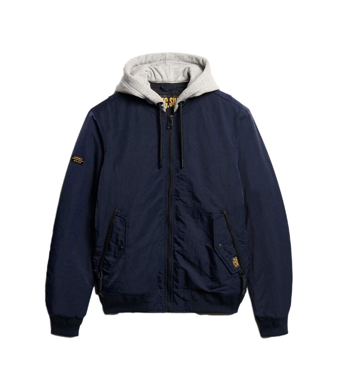 Veste marine homme superdry hooded - l-2