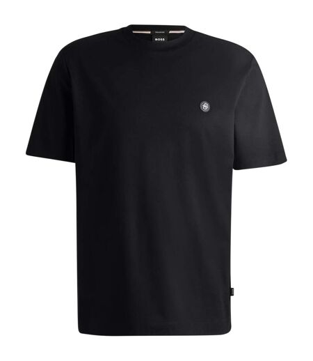 Mens Taut Minimalist Logo T-shirt Black Boss