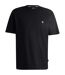 Mens Taut Minimalist Logo T-shirt Black Boss-1