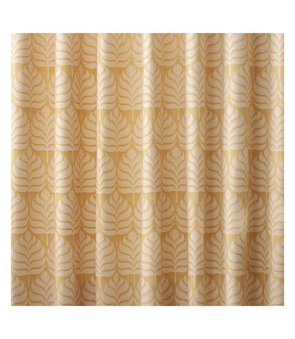 Horto eyelet curtains 90in x 54in ochre yellow Paoletti