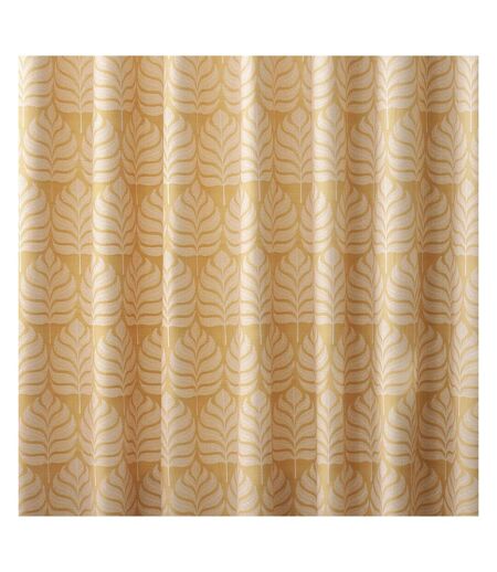 Horto eyelet curtains 90in x 54in ochre yellow Paoletti