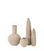 Vase Globe en Grès Dune 52cm Beige & Blanc-3