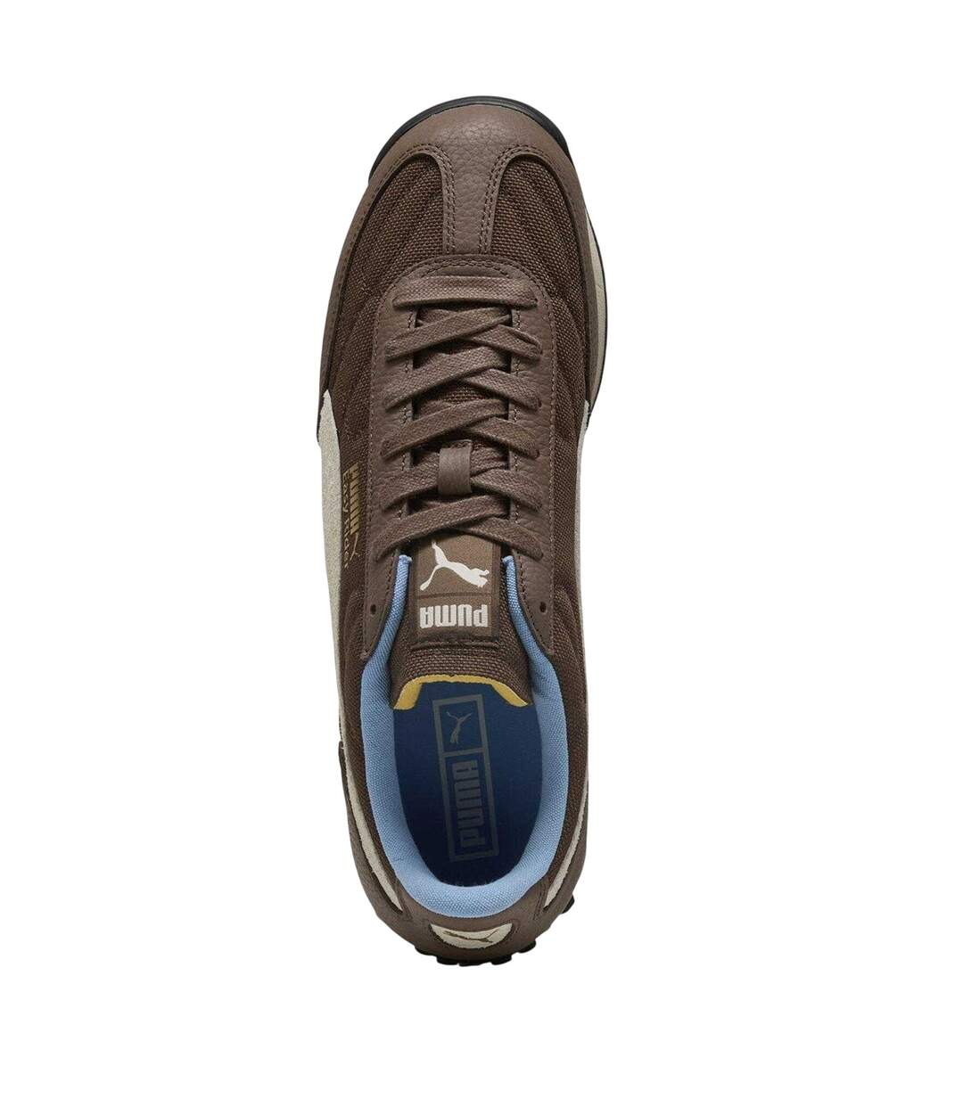 Womens/ladies Easy Rider Suede Trainers Brown Blue Puma-3