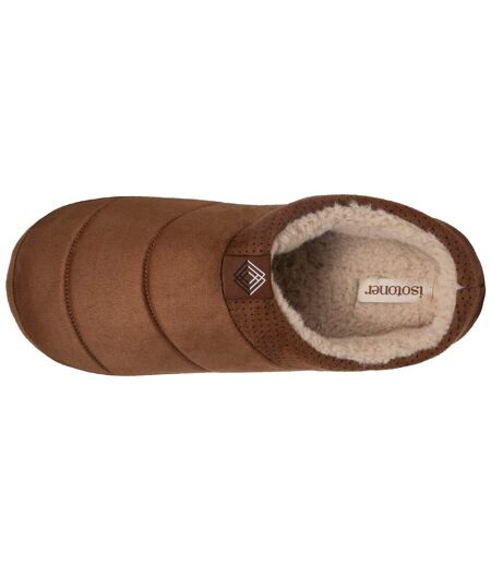 Isotoner Chaussons extra-light Mules homme suédine - semelle gomme ultra souple