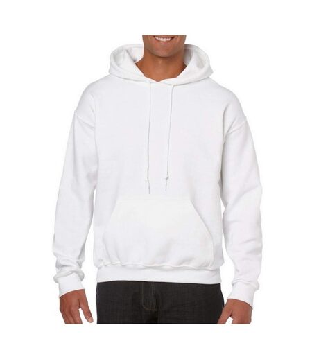 Sweatshirt à capuche unisexe blanc Gildan