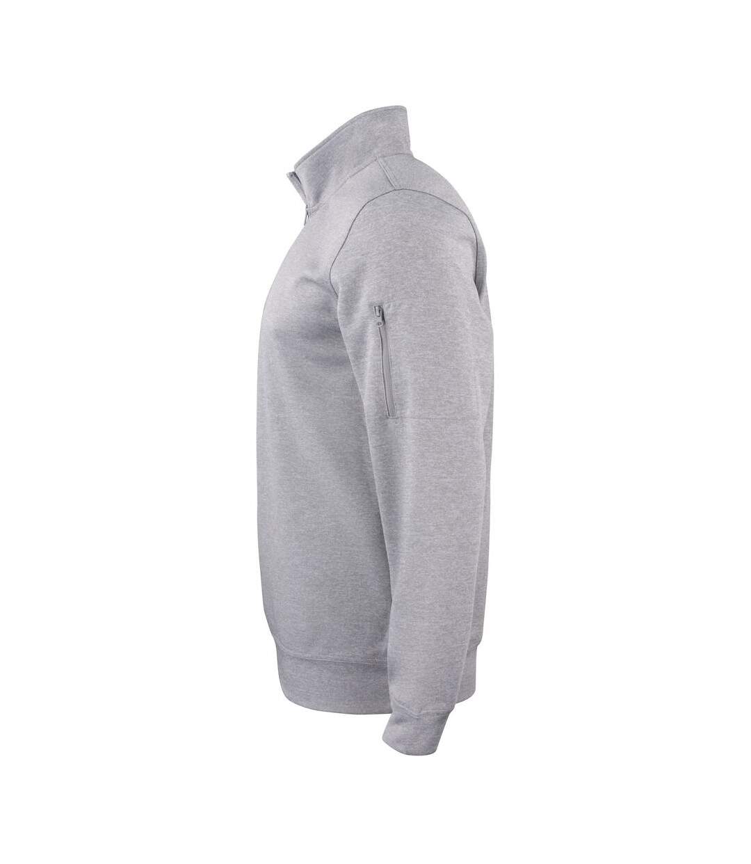 Unisex adult basic active quarter zip sweatshirt grey melange Clique