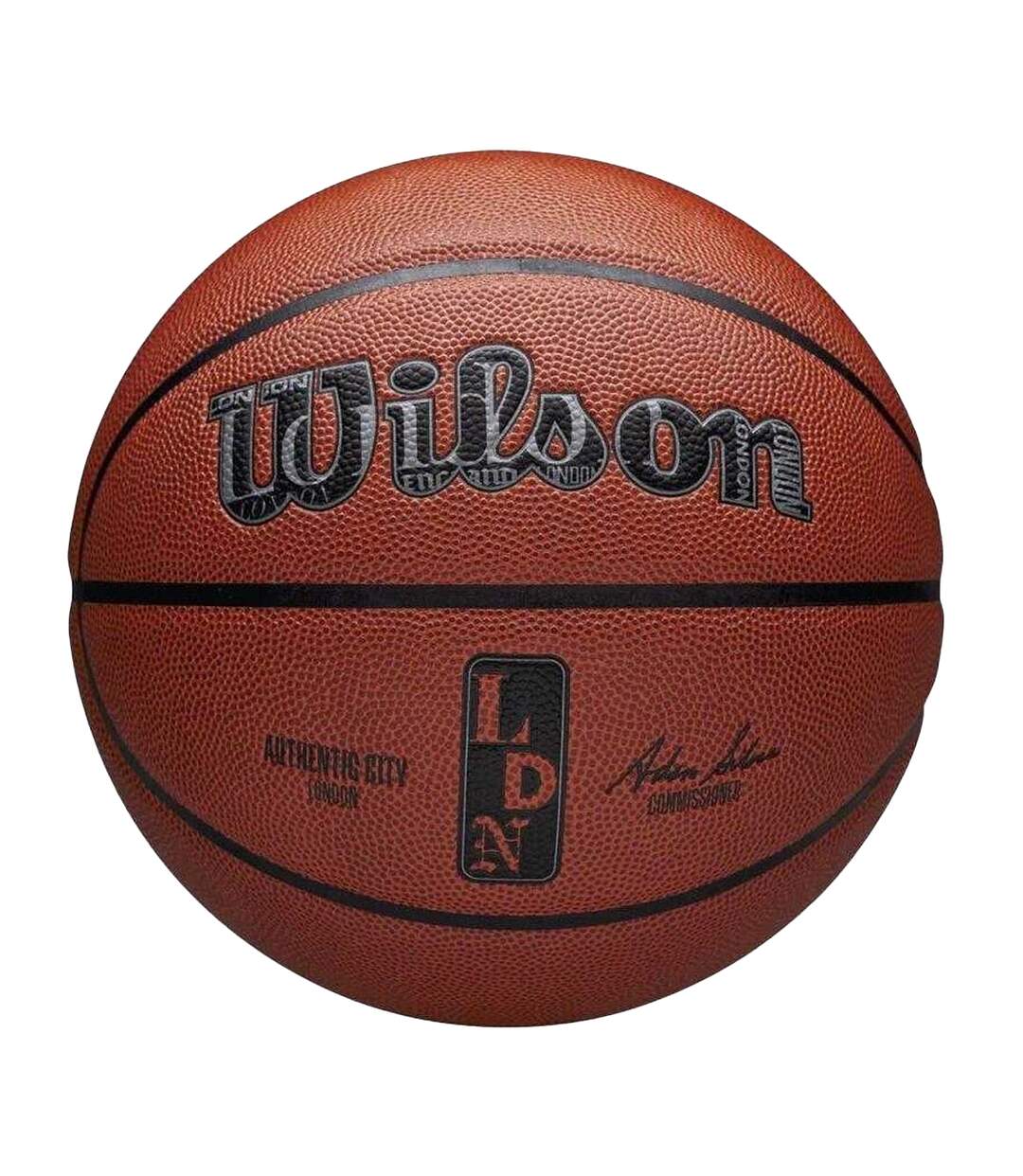 Ballon De Basket Motif/style Nba Authentic City London Taille 7 Marron Wilson-1