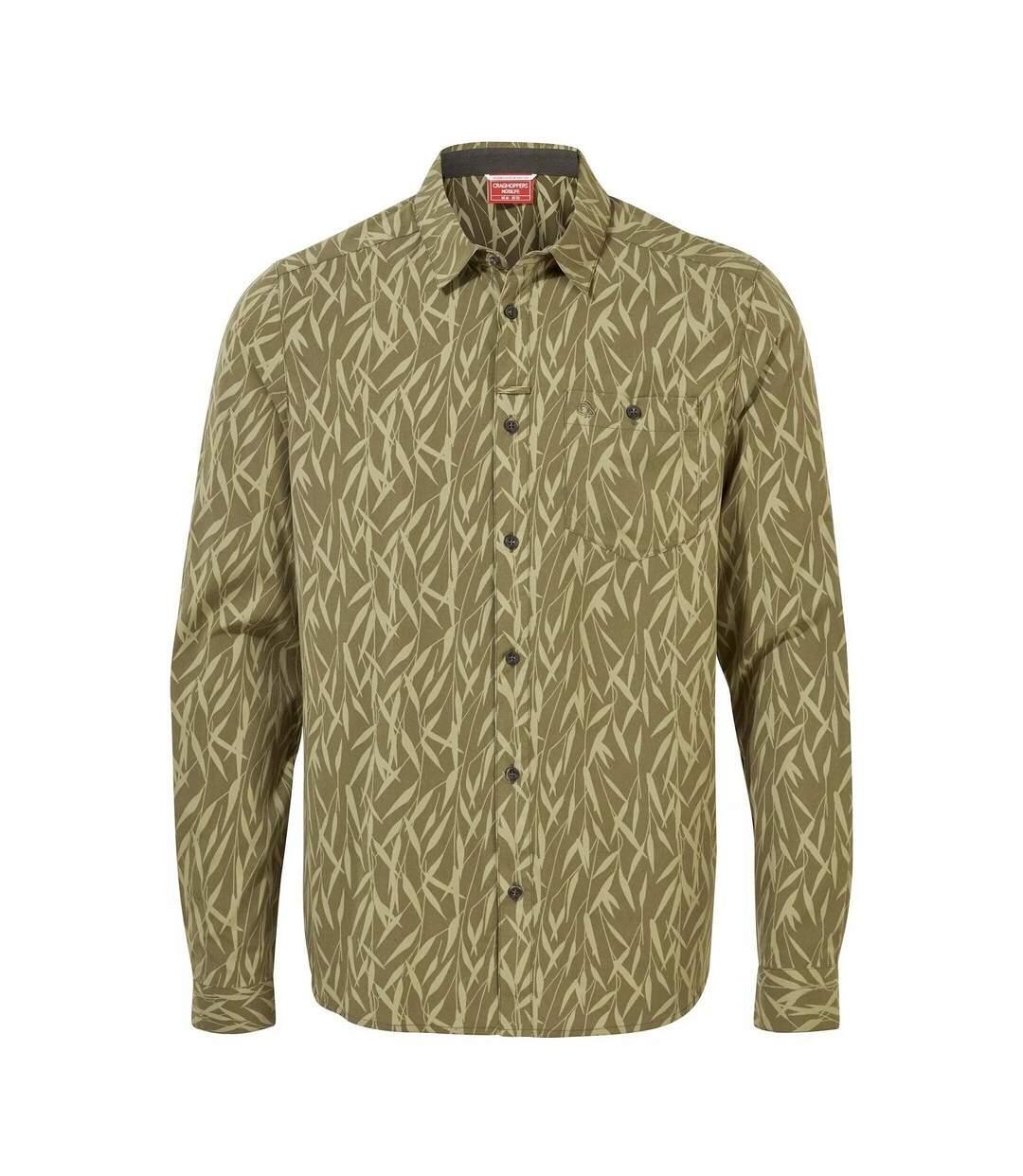 Craghoppers Mens Pinyon Long-Sleeved Shirt (Dark Moss)