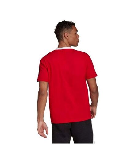 T-shirt Style Bloc De Couleur Essentials Homme Blanc Rouge Adidas