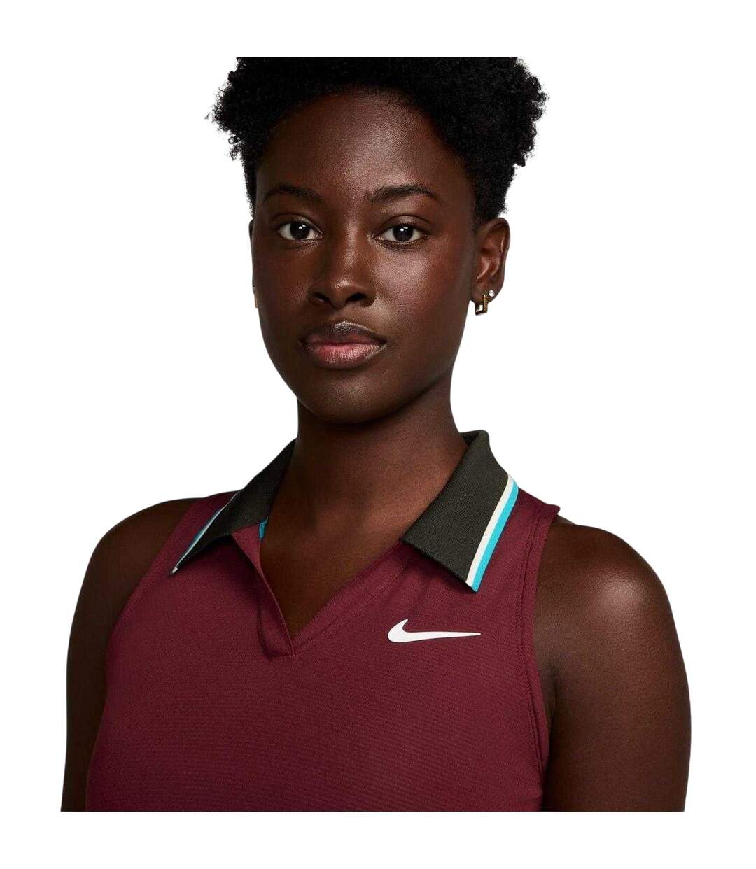 Womens/ladies Performance Tank Top Dark Red Nike-3