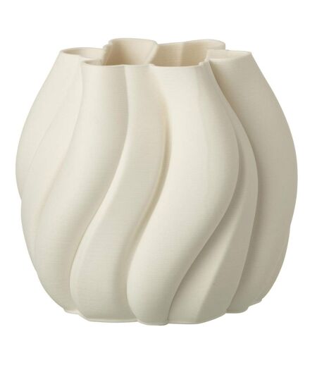 Vase Déco en Porcelaine Impression 3D 22cm Blanc