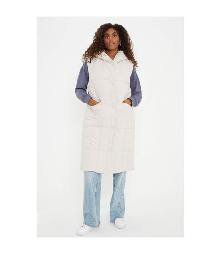 Dorothy Perkins Womens/Ladies Padded Hooded Longline Vest (Black)